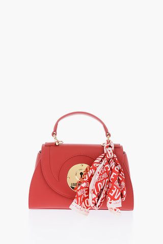 LOVE Textured Faux Leather Mini Bag with Logoed Neckerchief