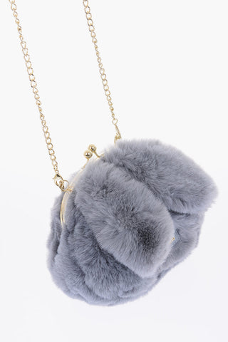  LOVE Faux Fur Bracelet Bag 