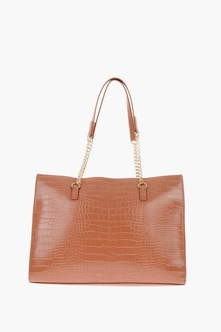 LOVE Crocodile-Effect Eco-Leather Tote Bag