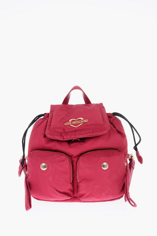 LOVE Fabric Backpack with Golden Details
