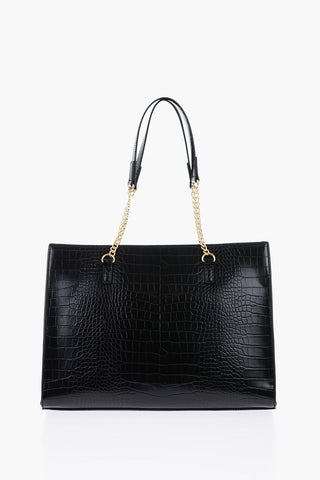 LOVE Borsa Tote in Ecopelle con Motivo Coccodrillo