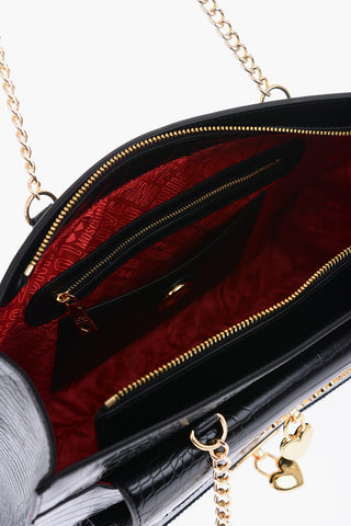 LOVE Borsa Tote in Ecopelle con Motivo Coccodrillo
