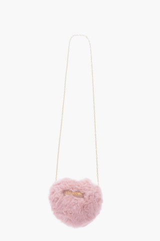 LOVE Mini Borsa a Forma di Cuore in Ecopelliccia
