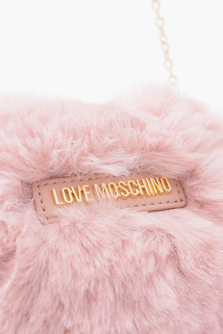 LOVE Mini Borsa a Forma di Cuore in Ecopelliccia