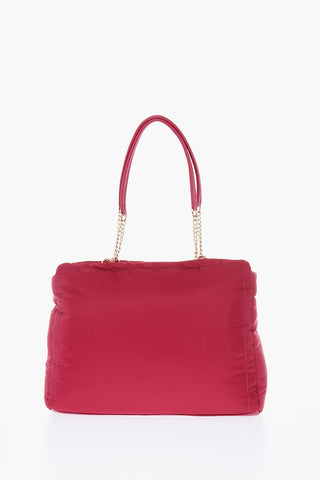 LOVE Fabric Shoulder Bag with Golden Chain