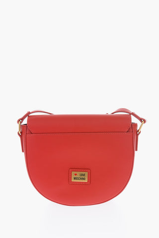 LOVE Faux Leather Crossbody Bag with Golden Logo