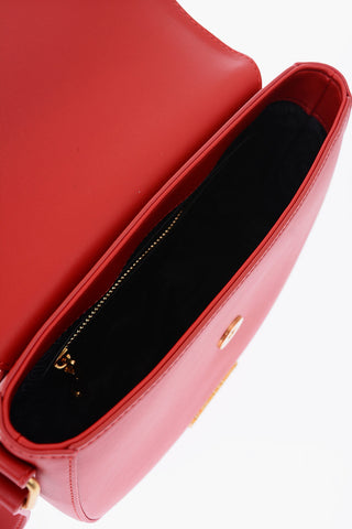 LOVE Faux Leather Crossbody Bag with Golden Logo