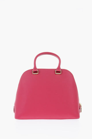 LOVE Pebbled Faux Leather Handbag with Heart Logo