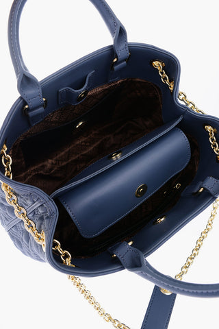 LOVE Borsa in Ecopelle Trapuntata con Catena Dorata