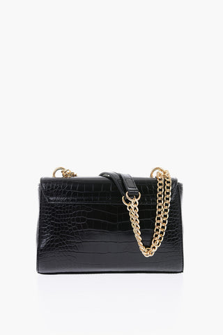 LOVE Faux Leather Crocodile Effect Shoulder Bag