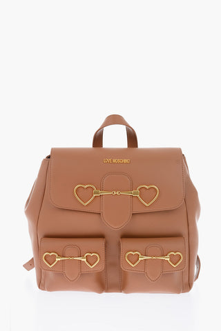 LOVE Zaino in Ecopelle con Doppia Tasca Frontale