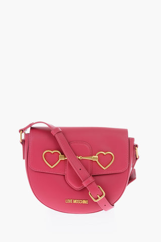 LOVE Borsa a Tracolla in Ecopelle con Logo Dorato