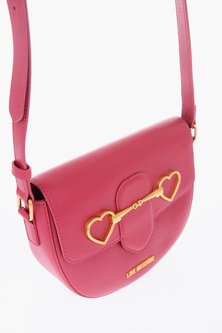 LOVE Borsa a Tracolla in Ecopelle con Logo Dorato