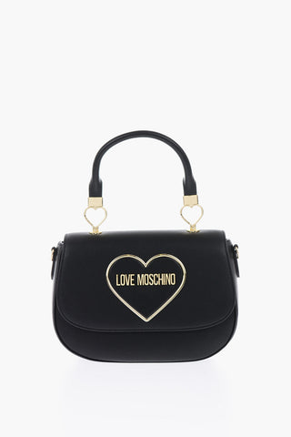 LOVE Removable Shoulder Strap Textured Faux Leather Bag