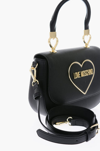 LOVE Removable Shoulder Strap Textured Faux Leather Bag