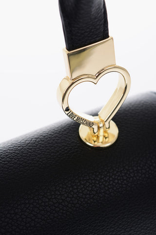 LOVE Removable Shoulder Strap Textured Faux Leather Bag