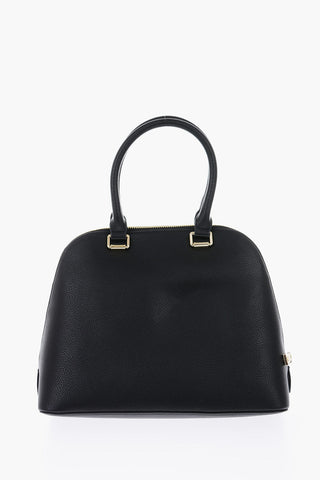 n 	LOVE Textured Faux Leather Hand Bag with Heart Logo