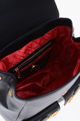 LOVE Faux Leather Backpack with Double Pockets Front