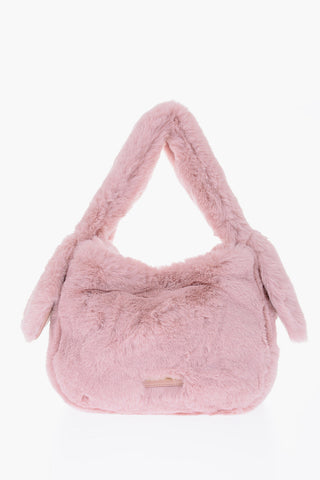 LOVE Borsa a Mano in Pelliccia Ecologica