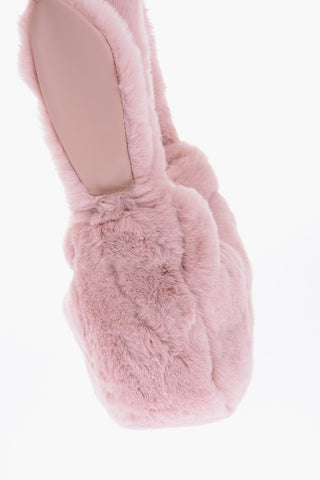 LOVE Borsa a Mano in Pelliccia Ecologica
