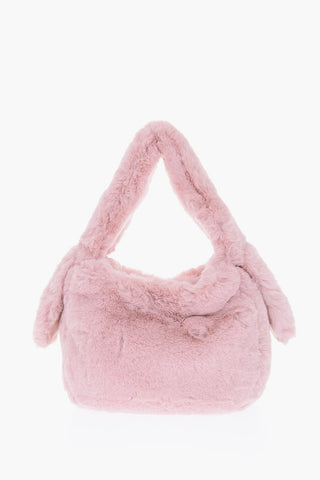 LOVE Borsa a Mano in Pelliccia Ecologica