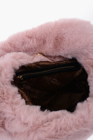 LOVE Borsa a Mano in Pelliccia Ecologica