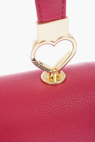 LOVE Removable Shoulder Strap Textured Faux Leather Bag