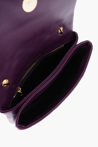 LOVE Faux Leather Quilted Shoulder Bag