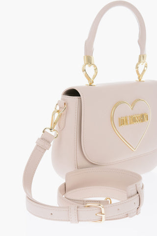 LOVE Removable Shoulder Strap Textured Faux Leather Bag