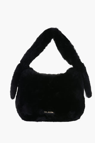 LOVE Borsa a Mano in Pelliccia Ecologica