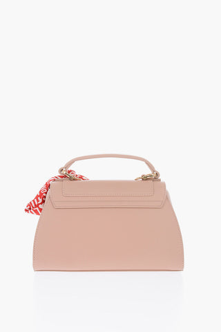  	LOVE Textured Faux Leather Mini Bag with Logoed Neckerchief