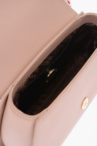  	LOVE Textured Faux Leather Mini Bag with Logoed Neckerchief