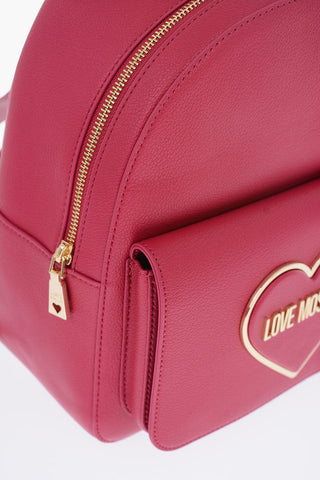 LOVE Textured Faux Leather Backpack with Maxi Pocket