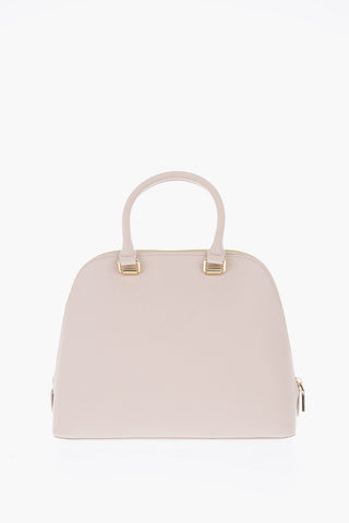 LOVE Textured Faux Leather Hand Bag with Heart Logo