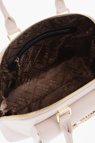 LOVE Textured Faux Leather Hand Bag with Heart Logo