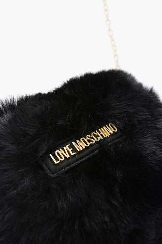 LOVE Faux Fur Mini Heart Shaped Bag
