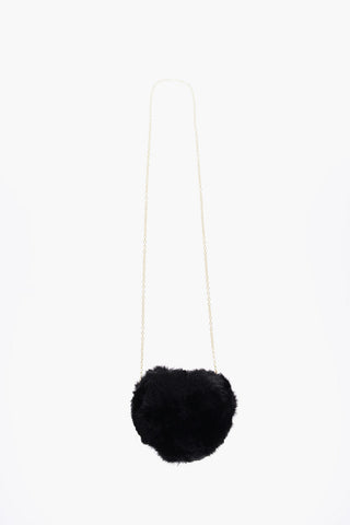 LOVE Faux Fur Mini Heart Shaped Bag