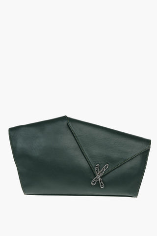 Leather CINCILLA Destructured Shoulder Bag with Logo