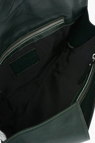 Leather CINCILLA Destructured Shoulder Bag with Logo