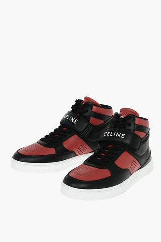 TRAINER Leather SCRATCH 05 High-top Sneakers with Lettering Logo