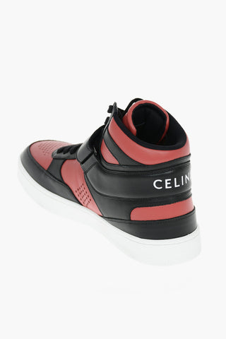 TRAINER Leather SCRATCH 05 High-top Sneakers with Lettering Logo