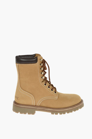 MONARCH Suede Lace-up Ankle Booties