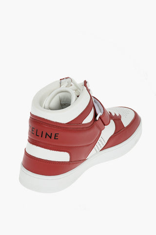 TRAINER Leather SCRATCH 05 High-top Sneakers with Lettering Logo