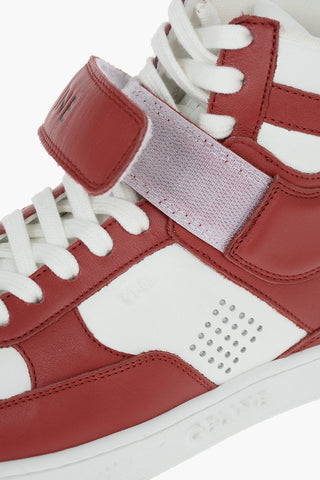 TRAINER Leather SCRATCH 05 High-top Sneakers with Lettering Logo