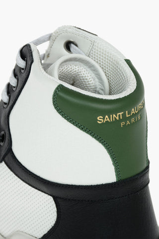 Fabric Leather High-top Sneakers with Logo