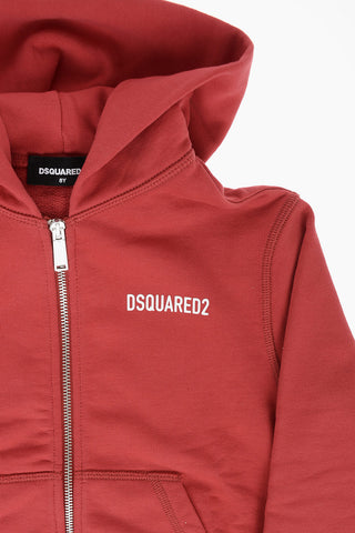 ICON solid color hooded sweatshirt with zip closure