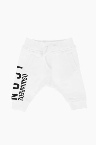 ICON joggers a tinta unita con logo stampato