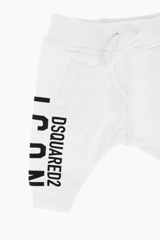 ICON joggers a tinta unita con logo stampato