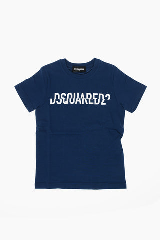 t-shirt girocollo con logo stampato