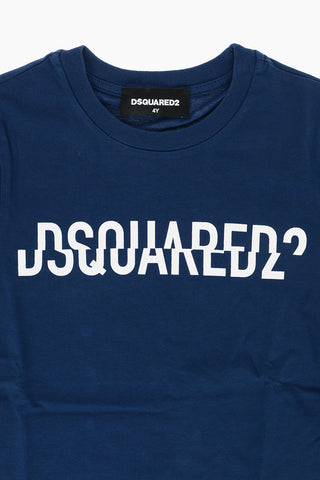 t-shirt girocollo con logo stampato